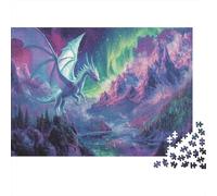 Fantasy Dragon Landscape 1000Pc Jigsaw Puzzle for Senior Citizens Recycled PurpleDragon Cardboard Challenging & Brainteasing Classic Educational Games 70x50cm/1000pcs