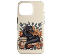 Fantasy Dragon on Books & Flowers Book Lover Reader Reading Case for iPhone 16 Pro