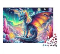 Fantasy Dragon Paper 1000 Piece Jigsaw Puzzle for Adults Brain Exercise Paper Mythical World Puzzle Wall Art Decoration Gift 52x38cm/1000pcs