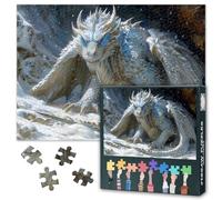 Fantasy Dragon Puzzles for Adults 1000 Pieces, Dragon Guarding its Treasure Jigsaw Puzzles, Adult Puzzle for Adults, Educational Fun Games or Toys for Elders Friends 20X27 INCH
