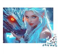 Fantasy Dragon Realm 1000 Piece Jigsaw for Adults Paper Material Wall Art Puzzle Brain Challenge 38x26cm/1000pcs