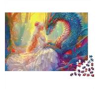 Fantasy Dragon Romance 1000 Pc Eco-Friendly Paper Premium Puzzle for Kids Beginners, Ultra Difficult Puzzle, After-school Activity, Puzzle 70x50cm/1000pcs
