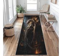 Fantasy Dragon Runner Rug 65x180 cm Long Washable, Vintage Magic Bookshelf Carpet Runners for Hallway Non Slip, Kitchen Entryway Hall Bedroom Decor, Soft Low Pile RFs116