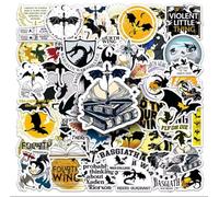 Fantasy Dragon Sticker Pack - 50pcs Fourth Wing & Empyrean Series Vinyl Waterproof Decals for Phone Cases, Notebooks, Guitars, Kindles, Laptops, Journals, Scrapbooking, and Gifts for Book Lovers