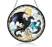 Fantasy Dragon Sun Catchers for Windows, Acrylic Dragon Suncatcher | Waterproof Dragon Hanging Ornament for Garden Window Yard, Fantasy Gifts for Men Women Family Friends Colleagues