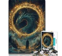 Fantasy Dragon Wizard Puzzles for Adults Teens 1000 Pieces,Help The Brain Exercise Addictive Toys to Cultivate Patience Suitable for Couples (75x50cm)