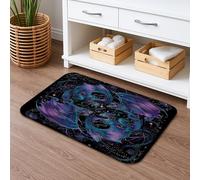 Fantasy Dragons Quick Dry Bath Mat, Mystical Violet Dragon Design Absorbent Non Slip Shower Mat, Decorative Washable Bath Rugs for Bathroom Toilet Restroom 20x32 Inch