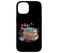 Fantasy Drama Tragedy Book Stack Coffee Lover Case for iPhone 14