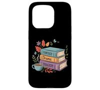 Fantasy Drama Tragedy Book Stack Coffee Lover Case for iPhone 15 Pro