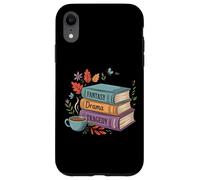 Fantasy Drama Tragedy Book Stack Coffee Lover Case for iPhone XR