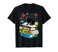 Fantasy Drama Tragedy Cat Book Lover Reading Humor T-Shirt