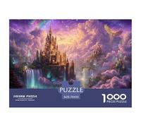 Fantasy Dream Castle 1000 Piece Jigsaw Puzzle Paper for Adults Enchanted Cloud Scene Focus Boost Stress Relief Home Decor Gift 70x50cm/1000pcs 70x50cm/1000pcs