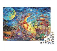 Fantasy Dream Landscape 1000 Piece Puzzles ForAdults Kids Colorful Celestial Tree Decoration Puzzle Decompression Jigsaw for Men And Women Challenging Puzzles Jigsaw Puzzles 52x38cm/1000pcs