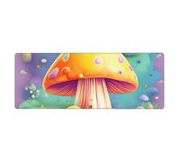 Fantasy Dream Mushroom Keyboard pad with Non-Slip Rubber Base and Stitched Edges, Suitable for Office and Home use, 80 x 30 cm.