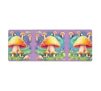 Fantasy Dream Mushroom Mouse Pad 11.8x31.5 in. Non-Slip Base for RGB Keyboard, Mouse and Laptop, Suitable for Gaming and Office.