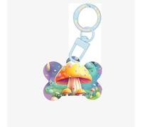 Fantasy Dream Mushroom Print Pet ID Tags - Bone Shaped Acrylic Dog & Cat Identification Tag,for Medium Pet Collar Pendant Charm