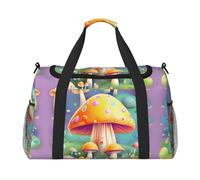 Fantasy Dream Mushroom Travel Tote Bag with Adjustable Shoulder Strap and Large Capacity