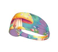 Fantasy Dream MushroomPrinted headband, unisex, suitable for daily face washing, makeup application, yoga, and exercise.