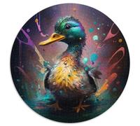 Fantasy Duck Jigsaw Puzzles for Adults 1000 1000 Pieces Round Puzzles for Adults Perfect DIY Art Decor Or Birthday Gift 67.5x67.5cm