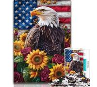 Fantasy Eagle Puzzles for Adults Teens 1000 Pieces,Learning Educational Toys Family Games with Matching Poster And Trivia Sheet (50x75cm)