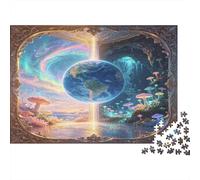 Fantasy Earth Universe 1000 Piece Jigsaw Puzzle Paper for Adults Psychedelic World Scene Focus Family Entertainment Gift 38x26cm/1000pcs