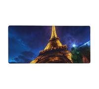 Fantasy Eiffel Tower Print Large Gaming Mouse Pad (90x40cm / 36x16in) Extended Desk Mat for Gaming & Work