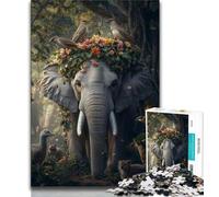 Fantasy Elephant Jigsaw Puzzles for Adults 1000 Piece,Challenging Game Toys Every Piece Is Unique - Challenging Family Fun Game 50x75cm