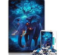 Fantasy Elephant Jigsaw Puzzles for Adults 1000,Staycation Kill Time Every Piece Is Unique - Challenging Family Fun Game (75x50cm)