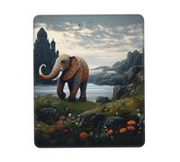 Fantasy Elephant pattern Custom Designed Mouse Pad with Wrist Rest - Unique Personalized Gaming and Office Desk Mat for Enhanced Comfort and Style
