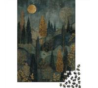 Fantasy Enchanted Forest Under Moonlight 1000-Piece Jigsaw Puzzle for Adults, 70x50cm/1000pcs, Relaxing Screen-Free Hobby, Weekend Downtime And Quiet Weekends