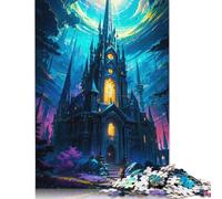 Fantasy European Castle Jigsaw Puzzle-500 Pieces Jigsaw Puzzle Jigsaw Puzzle Great Gifts for Adults& Age 18 Years Up 500pcs (52x38cm)