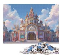 Fantasy Fairytale Palace Wooden Jigsaw Puzzle for Adults Fun 500 Pieces Home Decoration Toy Intellectual Game Education Game Stress Relief Challenge Educational 500pcs (52x38cm)
