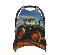 Fantasy Farm Tractor Baby Car Seat Canopy Cover, Multi Use Breathable Nursing Breastfeeding Covers for Mom Soft Stroller Sun Shade Newborn Shower Gift
