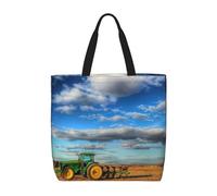 Fantasy Farm Tractor Basic Models Tote Bag With Zipper With Inner Pockets,Laptop Work Tote Bag For Sport,Travel