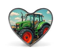 Fantasy Farm Tractor Fashion Heart Brooch Pins Lightweight Enamel Lapel Pin for Women Men, Hat Bag Jacket Clothing Accessory Jewelry Gift, Fantasy Farm Tractor, Love form
