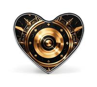 Fantasy Farm Tractor Fashion Heart Brooch Pins Lightweight Enamel Lapel Pin for Women Men, Hat Bag Jacket Clothing Accessory Jewelry Gift, Gold Black Wallpaper, Love form