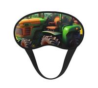 Fantasy Farm Tractor Print Sleep Mask for Side Sleepers Cute Blackout Eye Mask Shades Cover for Home or Travel