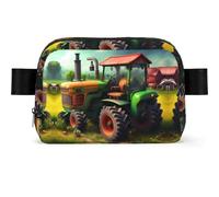 Fantasy Farm Tractor Print Square Bumbag Fanny Pack for Men Women Adjustable Belt Bag Waterproof Cross Body Bag Chest Bag