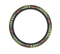 Fantasy Farm Tractor Print Steering Wheel Cover Non-Slip Ergonomic Design Decoration Car Interior Accessory