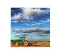 Fantasy Farm Tractor Printed Square Jigsaw Puzzle 16x16 CM, Puzzle Challenging Game for Adults Gifts, Family Fun Decorative Wall Decor