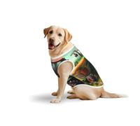 Fantasy Farm Tractorprint Large Pets Vest Breathable Sleeveless Tank Top Cozy Lightweight Walks Travel T-Shirt