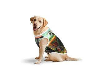 Fantasy Farm Tractorprint Large Pets Vest Breathable Sleeveless Tank Top Cozy Lightweight Walks Travel T-Shirt