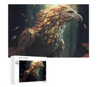 Fantasy Feathered Beast in Autumn Forest Puzzle for Adults, 1000 PCS, Illustrated Jigsaw Edition, A Focused Activity for Patient Adult Puzzlers