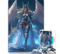 Fantasy Female Warrior Puzzles for Adults Teens 1000pc Puzzle,Toys Educational Games Stress Relieving Wishlist with Santa Claus (50x75cm)