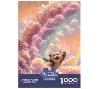 Fantasy Ferret Puzzles 1000 Piece Challenge Toy Adults And over 12 Years Old Rainbow Sky Family Fun Puzzle Educational Challenge Leisure Time Home Decoration Gift 38x26cm/1000pcs