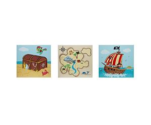 Fantasy Fields Childrens Pirate Canvas Wall Art Plaques Kids Bedroom TD-11633A