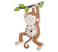 Fantasy Fields By Teamson Kids Sunny Safari Monkey Wall Clock Brown, Brown