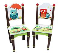 Fantasy Fields Enchanted Woodland Kids Wooden 2 Chairs Set | Table Sold Separately, Hand Crafted & Hand Painted Details, Child Friendly Water-based Paint