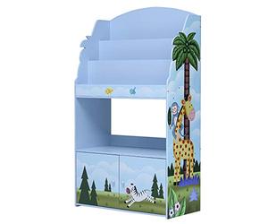 Fantasy Fields Sunny Safari Kids 3-Tier Wooden Bookcase & Storage Multi TD-13394SS