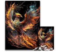 Fantasy Fire Phoenix 1000Pieces Puzzle Gifts paper Puzzles Challenging DIY Brain Teaser Perfect Family Game Or Decorative Gift 1000 PCS(38x26cm)